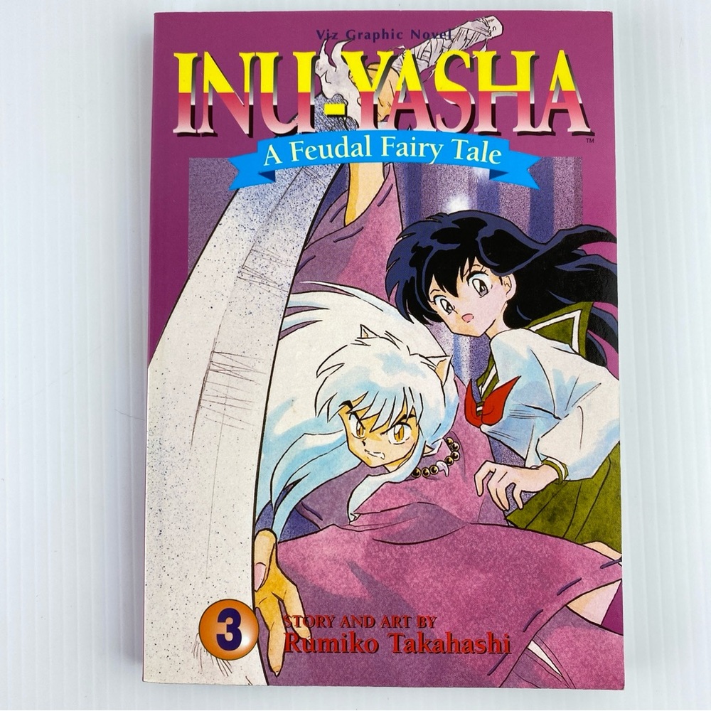 Manga Inu-Yasha A Feudal Fairy Tale Vol 3 by Rumiko Takahashi 1998 Graphic Novel
